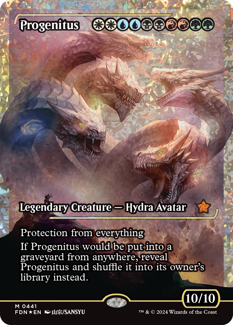 MTG 大祖始 フラクチャー foil ファウンデーションズ Progenitus (Showcase) (Fracture Foil) - Foundations - Magic