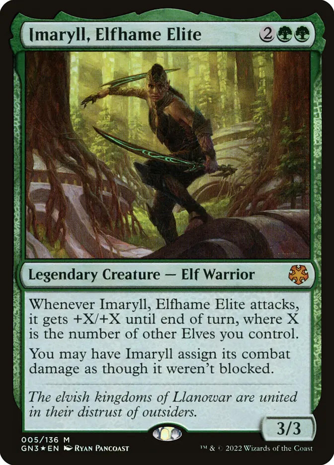 elf card draw mtg EDH Deck - Custom Built - Elite - - Commander The elvish kingdoms of Llanowar are united in their distrust of outsiders. Imaryll, Elfhame Elite [Game Night: