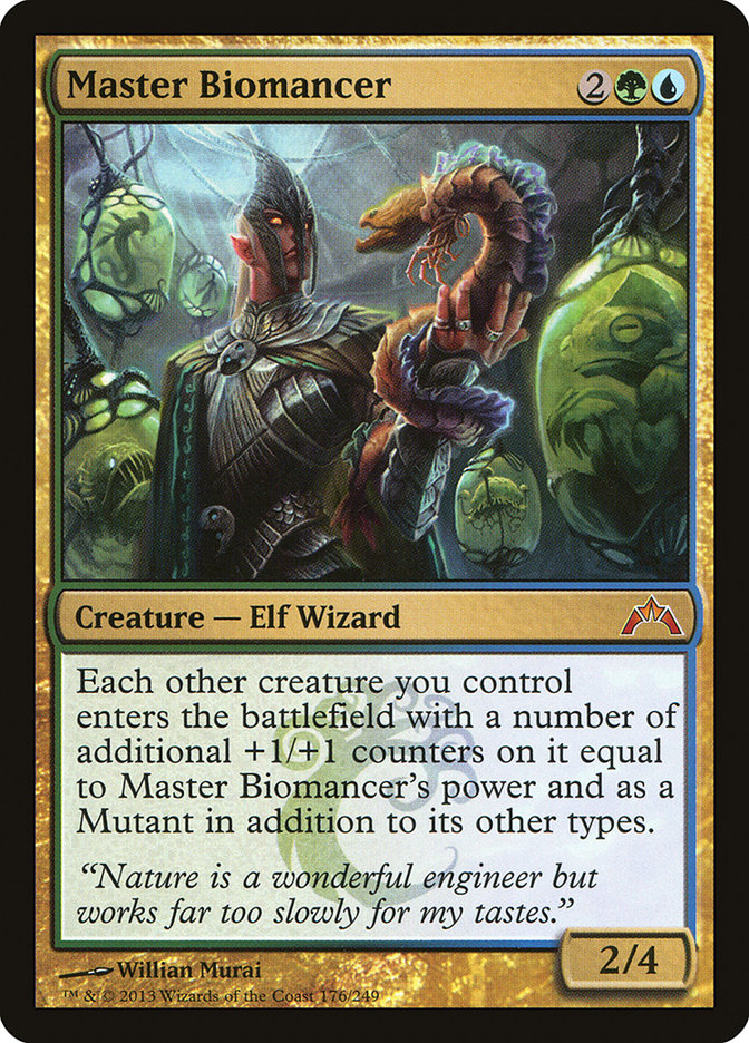 MtG Trading Card Game Gatecrash Mythic Rare Master Biomancer #176
