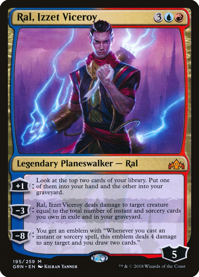 MtG Guilds of Ravnica Mythic Rare Ral, Izzet Viceroy #195