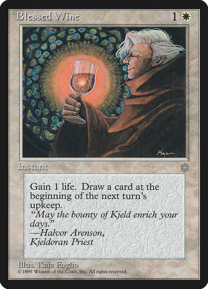 mtg drink cards Magic The Gathering - Blessed Wine Buy yourself a drink :