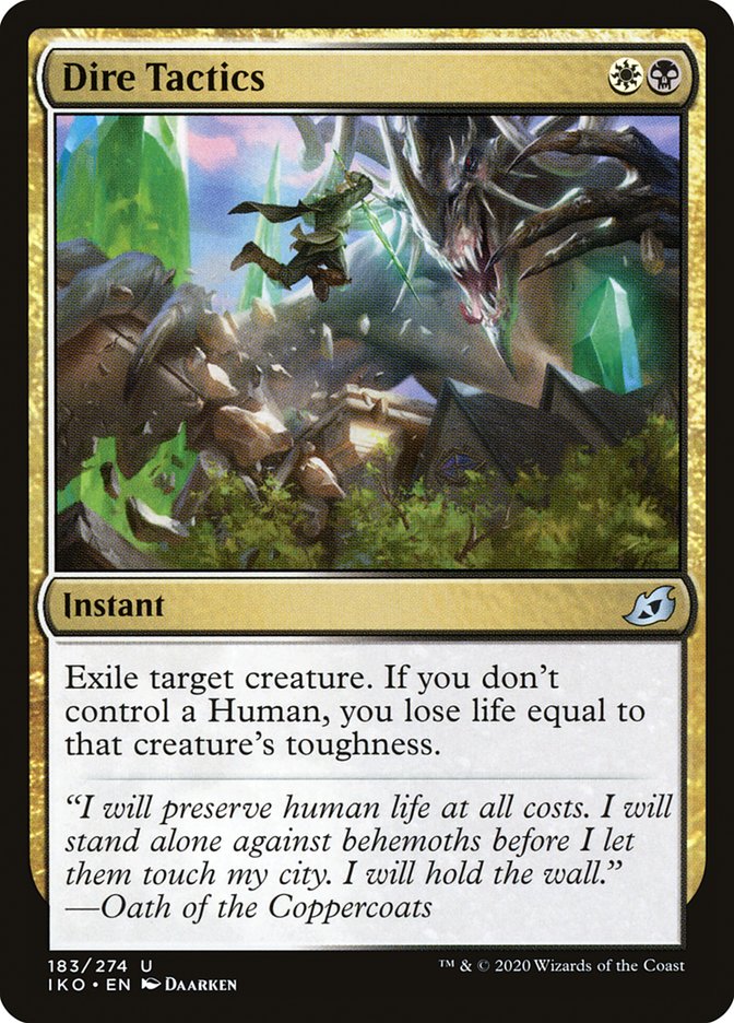 Magic: The Gathering 'Dire Tactics' Card - Foil Version From Ikoria: Lair Of Behemoths - View #10