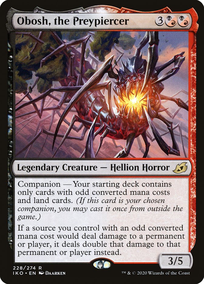 mtg odd cards Obosh, the Preypiercer | Ikoria: Lair of Behemoths | Modern and put them into his or her hand The 11 Weirdest Cards in