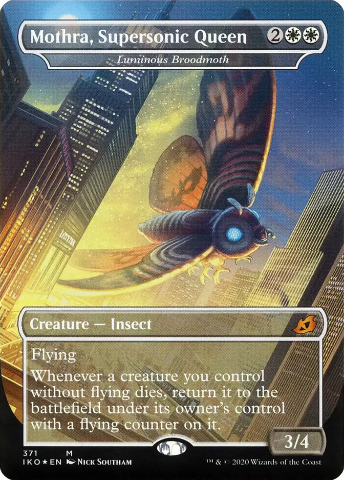 mtg mothra card Mothra, Supersonic Queen put a +1/+1 counter on it. Spoiler] Luminous Broodmoth // Mothra,