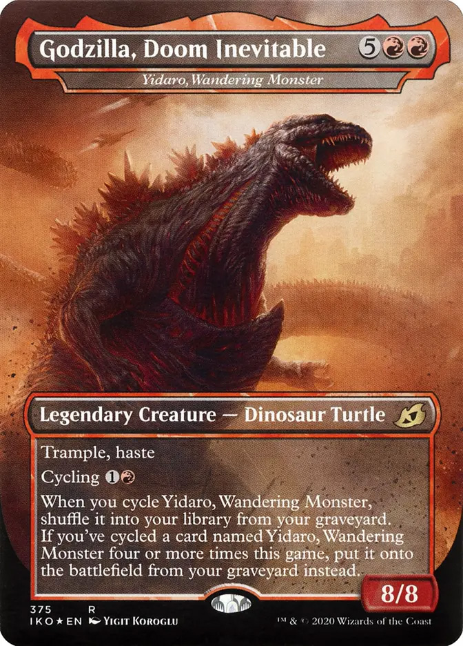 gigan mtg card Magic The Gathering - Ikoria Lair of Behemoths Put a creature card with an even converted mana cost from among those cards onto the battlefield under your control MTGNexus - Gigan, Cybernetic Monstrosity