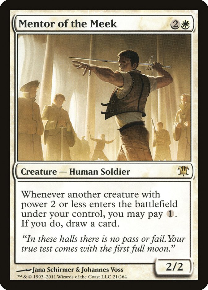 Magic the Gathering Innistrad Remastered Uncommon Foil Mentor of the Meek #34