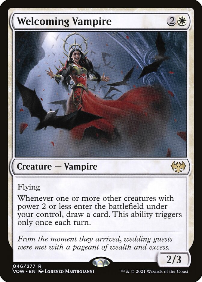 MtG Trading Card Game Innistrad: Crimson Vow Rare Welcoming Vampire #46