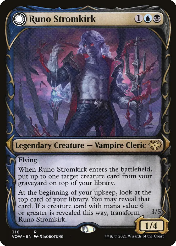 mtg runo stromkirk commander deck EDH Deck 100 Magic Cards Custom Deck  Moonveil Games create a tapped and attacking token thats a copy of another target attacking creature Runo Stromkirk // Krothuss, Lord