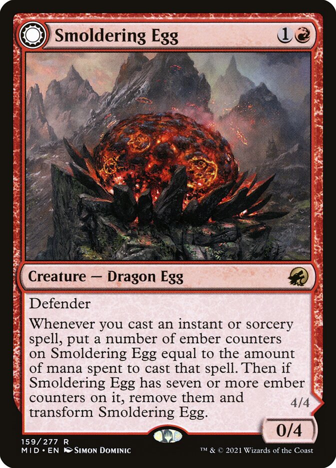 egg cards mtg Dingus The Gathering Smoldering Egg | Innistrad: Midnight