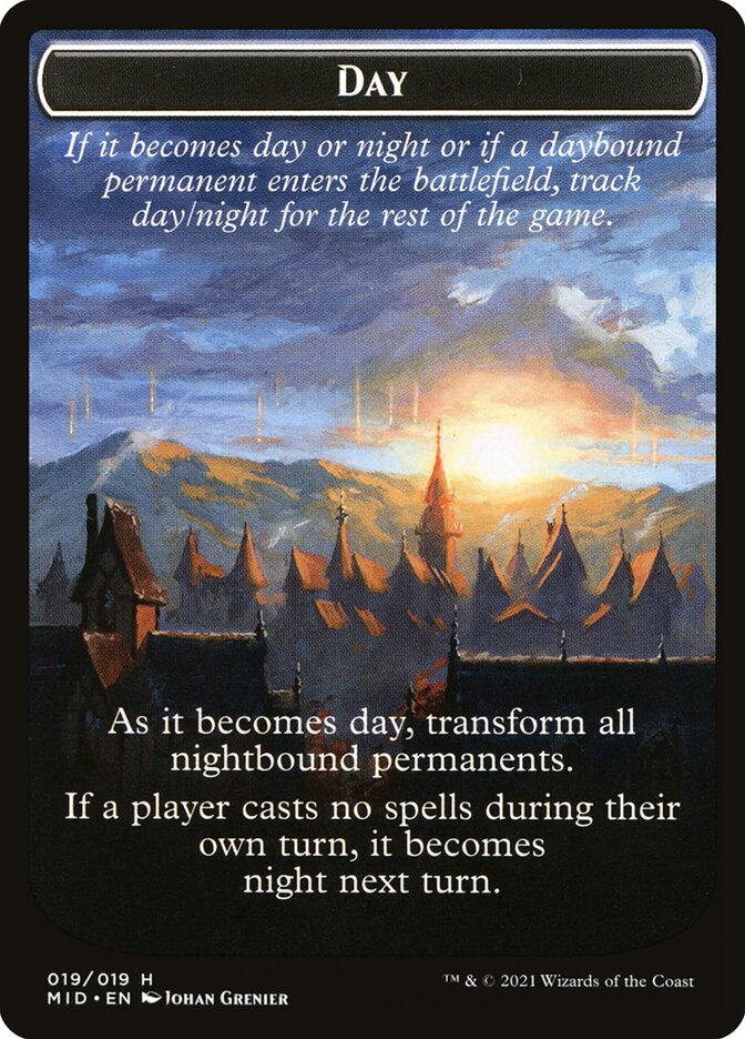 Day // Night Token | Innistrad: Midnight Hunt | Standard | Card Kingdom