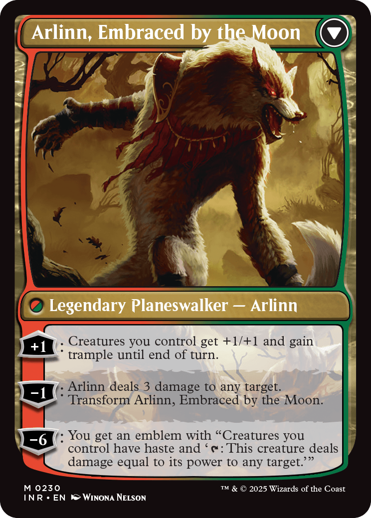 arlin card mtg Magic The Gathering - Arlinn Kord // Arlinn, Embraced by The Moon Innistrad Remastered (INR) #230 Illustrated by Winona Nelson Magic MID] Arlinn Showcase Frame :