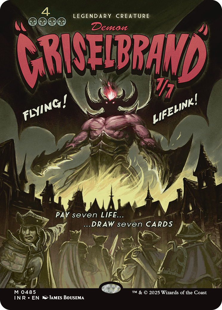 mtg innistrad remastered movie poster cards Innistrad Remastered Griselbrand Poster for Magic: The Gathering