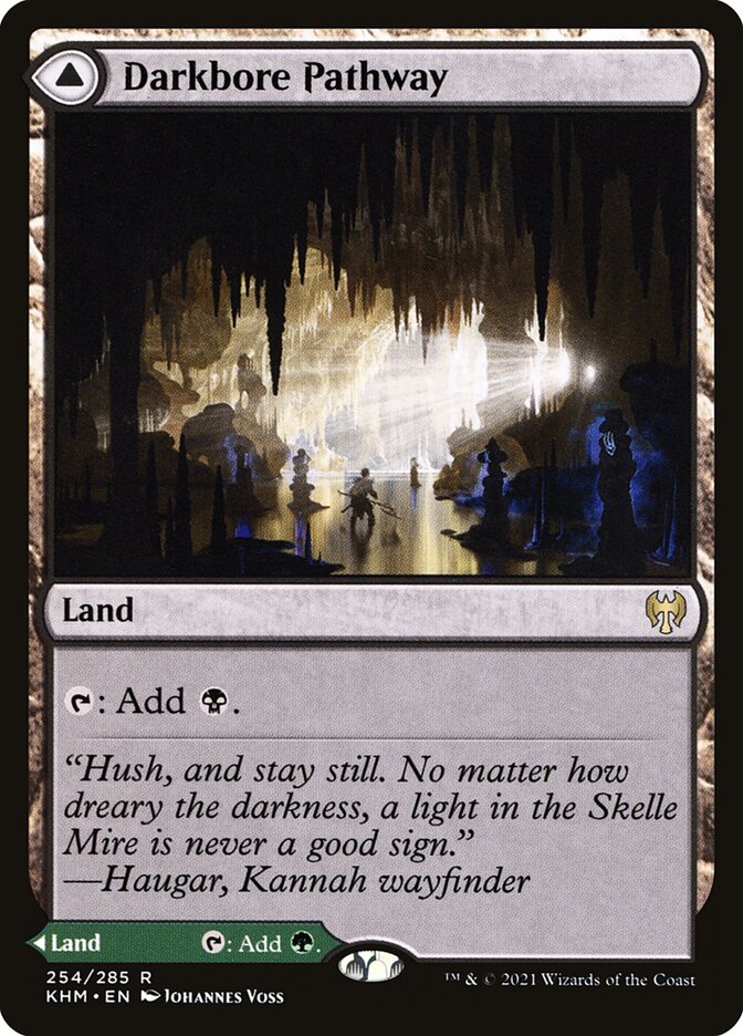 mtg kaldheim flip cards Magic: The Gathering: Slitherbore Pathway Land Noob question: When this card