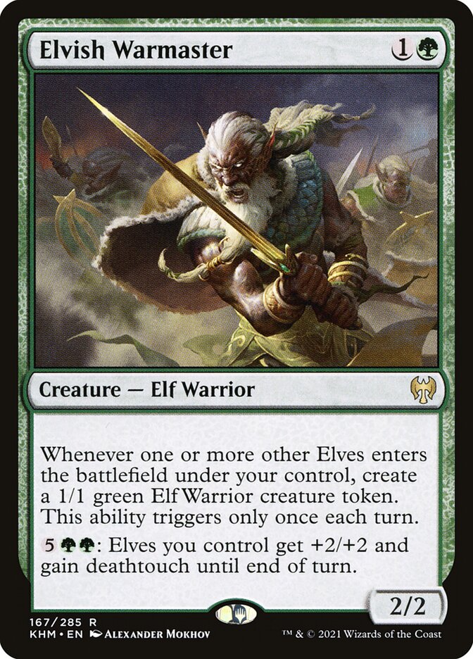 Elvish Warmaster [Kaldheim] Moderately Played