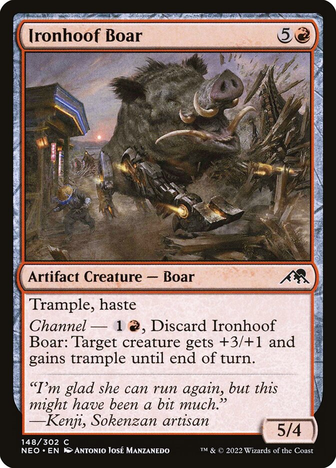 ironhoof boar mtg card text Cockatrice [Revised Edition] main image 1