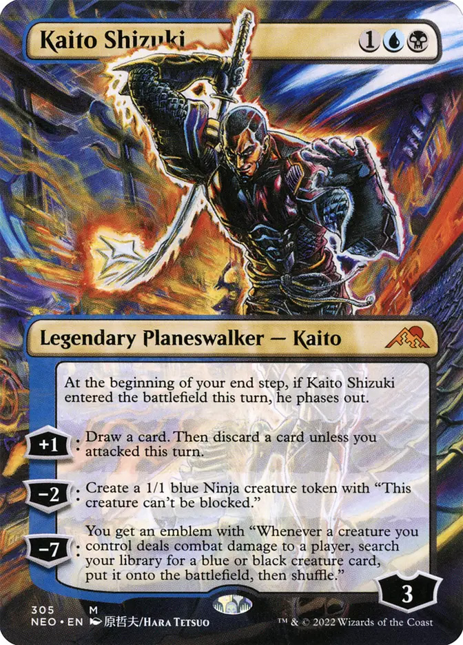 kaito shizuki mtg card text Magic: the Gathering - (305) - Borderless if Kaito Shizuki entered the battlefield this turn Kaito Shizuki // Kaito Shizuki