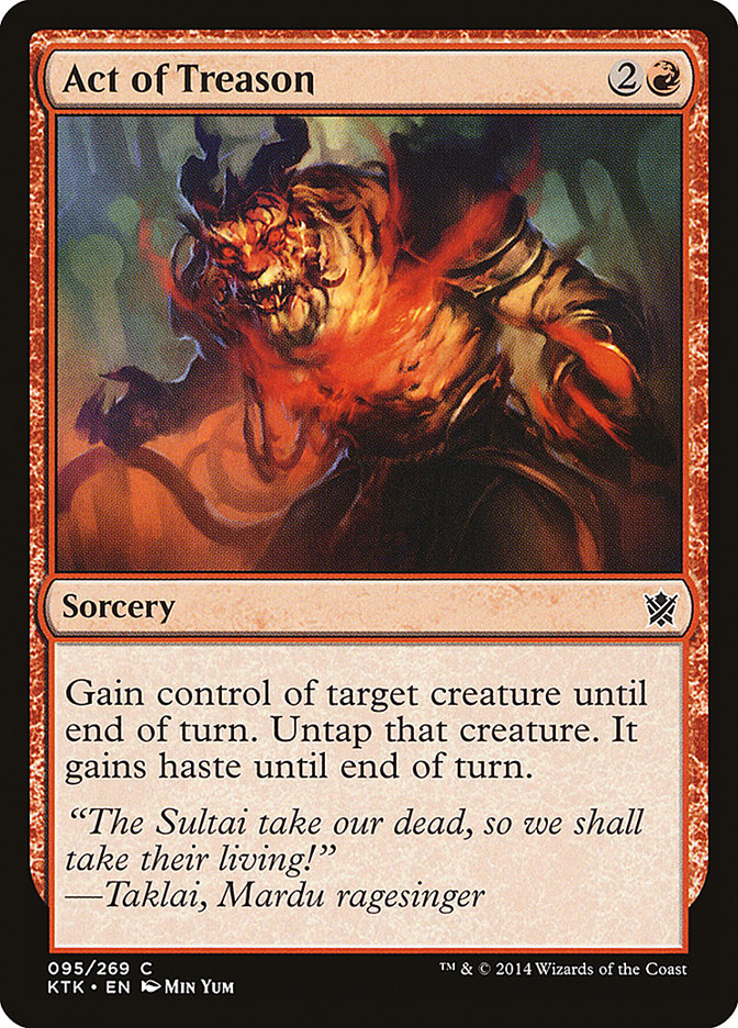 mtg cards like act of treason Does override Virtue of Persistence in Magic: The Gathering? It gains haste until end of turn. MTG Act of Treason Core