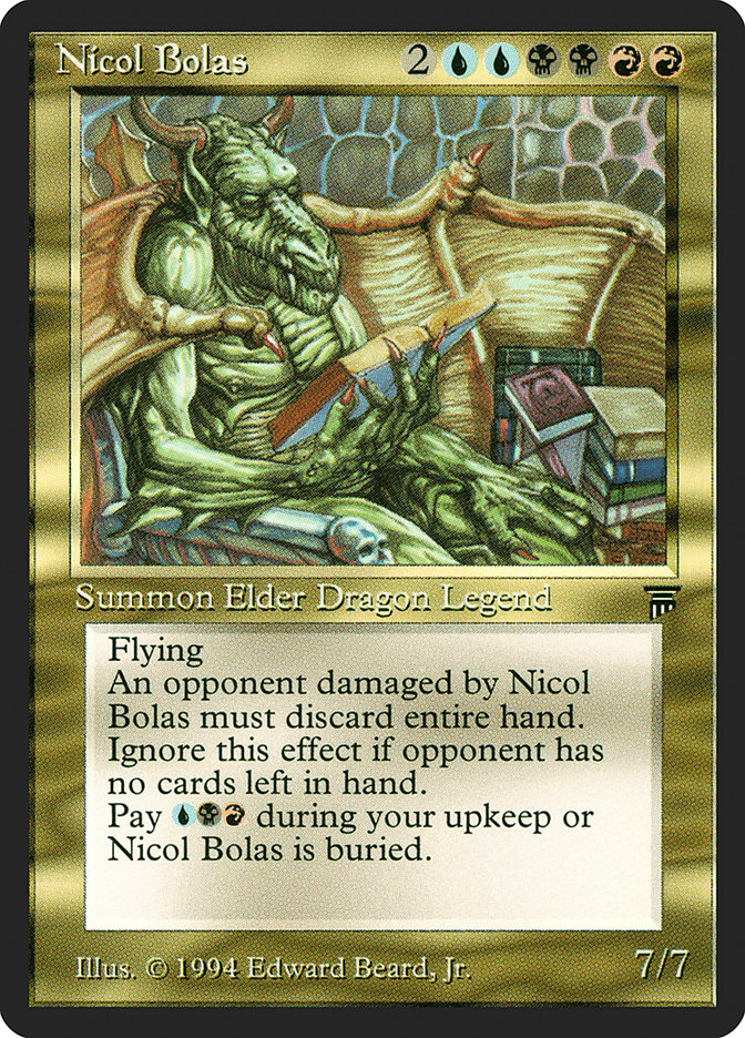 mtg summon legend cards Magic Rarities > InQuest Fantasy (InQuest Legends) Mint / near mint condition trading card Nicol Bolas | Legends |