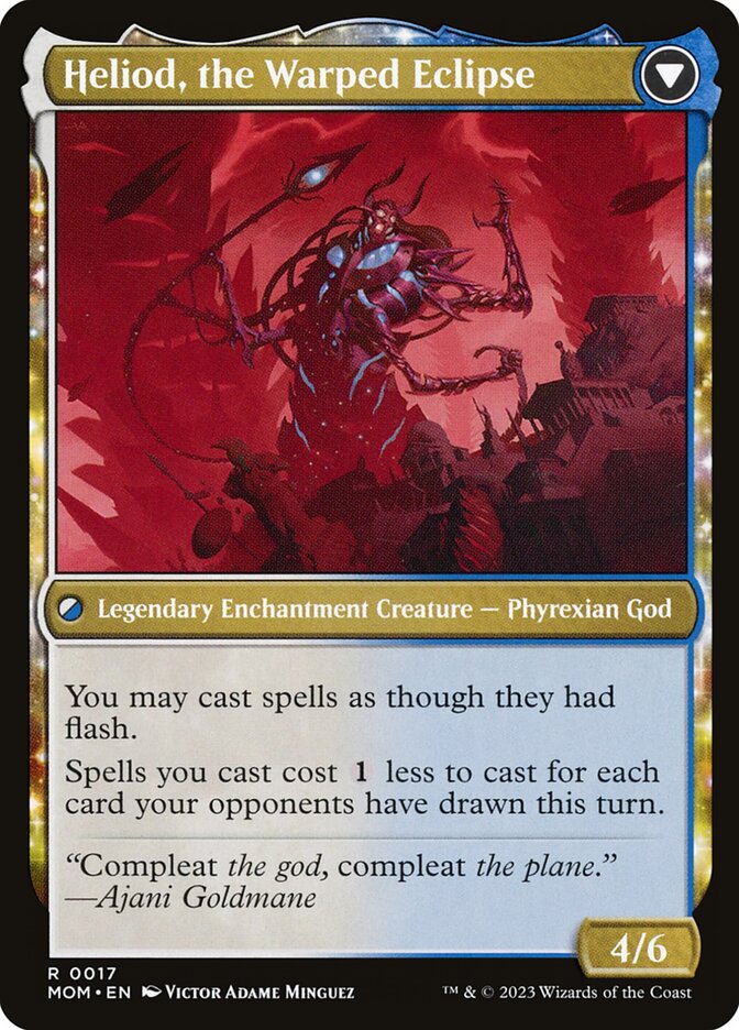 Mtg March of the Machine Rare Heliod, the Radiant Dawn // Heliod, the Warped Eclipse #17