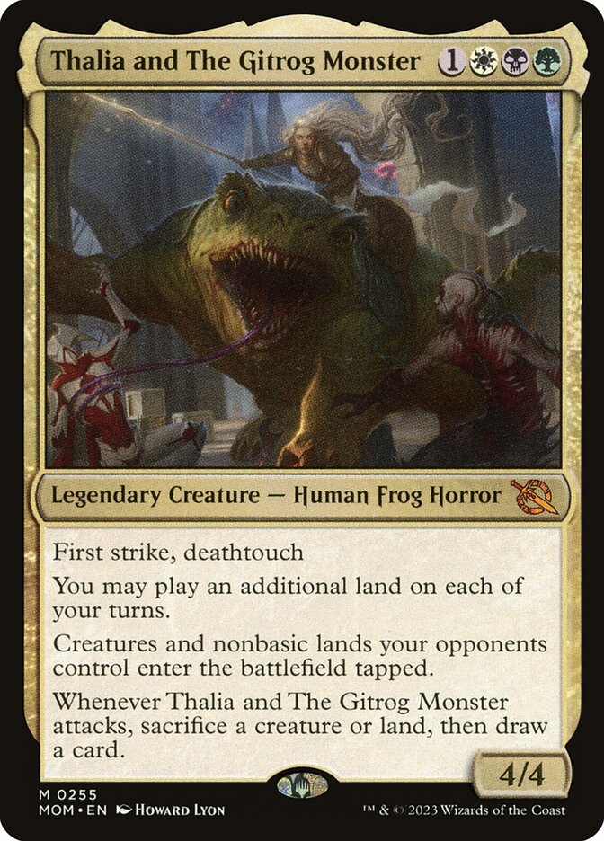 mtg thalia and the gitrog monster commander deck MTG Commander Deck EDH Deck Thalia and The Gitrog Monster 100 Magic Cards  Custom Deck Lands Landfall Abzan Sacrifice main image 0