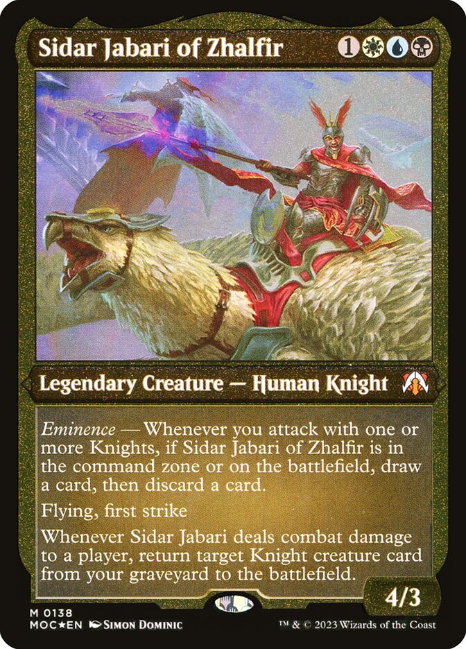 mtg sidar jabari commander deck Sidar Jabari of Zhalfir