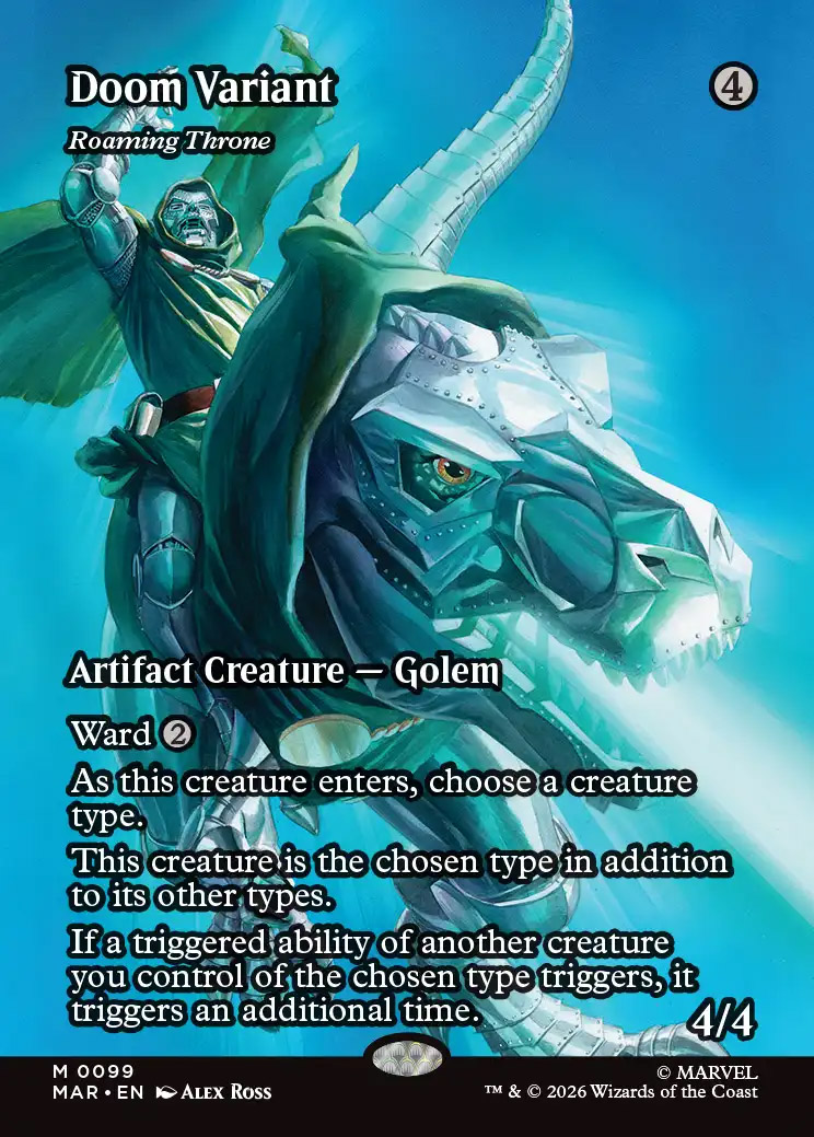 MTG Doom Variant / うろつく玉座　MARVEL Marvel Eternal-Legal: Roaming Throne (Doom Variant)
