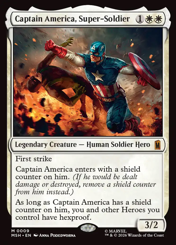 Marvel Super Heroes Foil: Captain America, Wings of Freedom