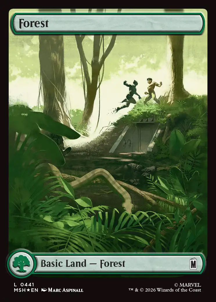 MTG 植物の聖域 ロシア語foil 4枚セット Forest | Marvel Super Heroes Foil | Card Kingdom