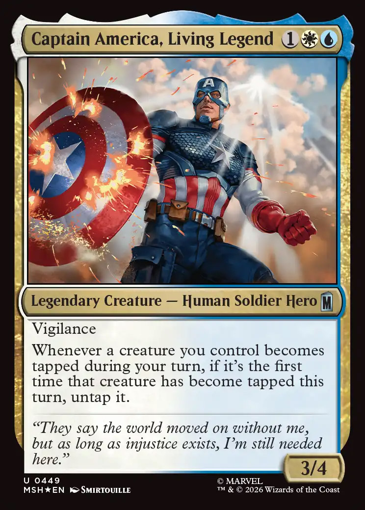 Captain America, Living Legend | Marvel Super Heroes Foil | Card