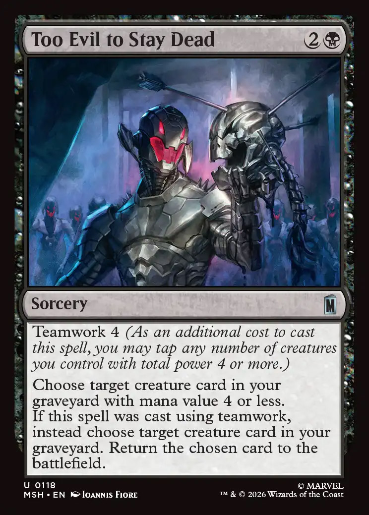 mtg evil dead cards Too Evil to Stay Dead | Marvel Super Heroes