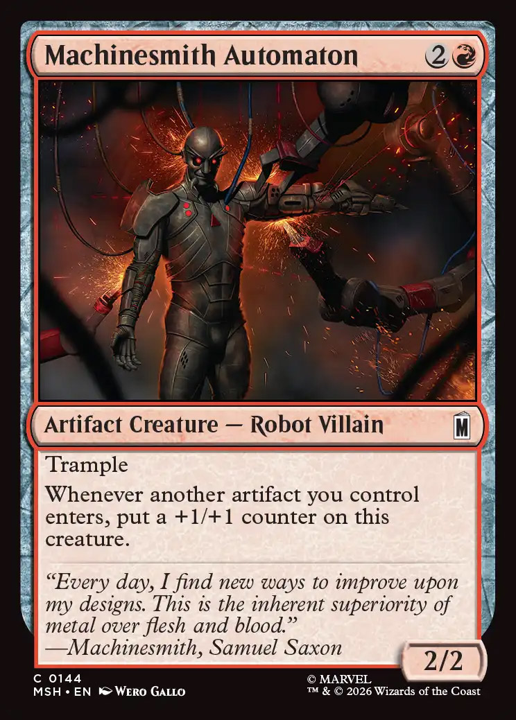 card kingdom flesh and blood Machinesmith Automaton | Marvel Super Heroes