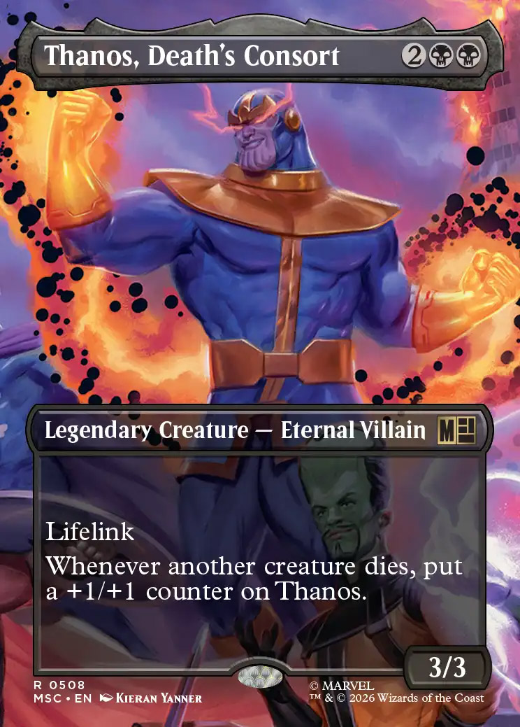 thanos mtg card Thanos, Death's Consort | Marvel Super Heroes Eternal-Legal Variants