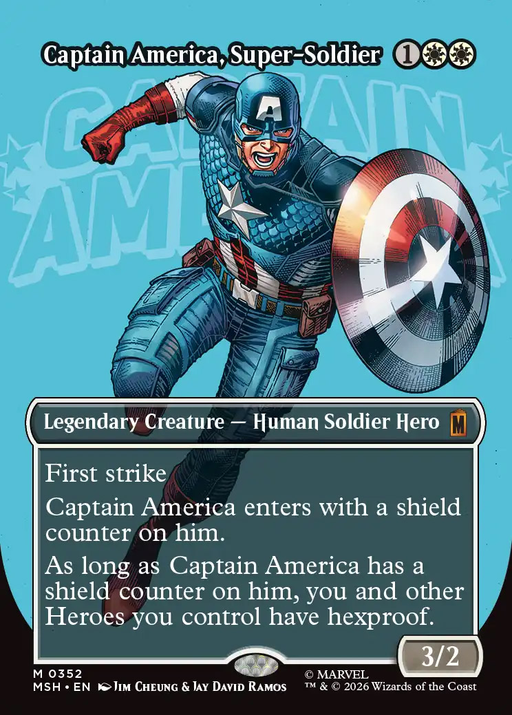 【foil】MTG Marvel’s Captain America Marvel Super Heroes Variants Foil: Captain America, Super-Soldier