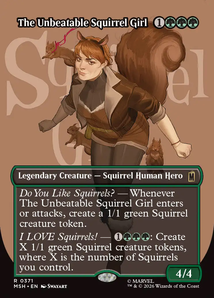 mtg cards with squirrels in the art Squirrel Dealer Print