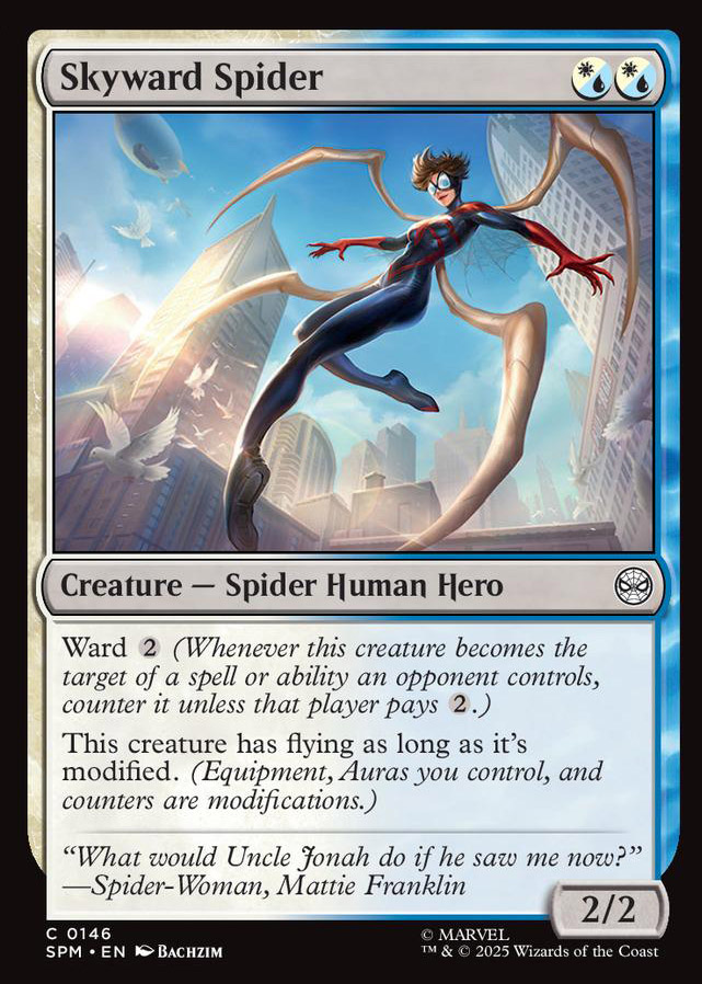 spider man mtg card kingdom MtG Marvel Spider-Man Common Skyward Spider #146