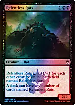 relentless cards mtg Rats Print You may put a creature card and/or a land card from among them into your hand MTG Relentless Hunter decks