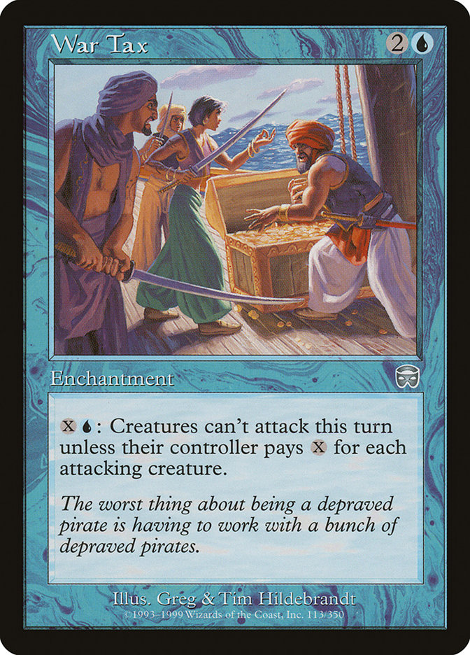 tax cards mtg Magic The Gathering - Universes Beyond - Assassin's Creed if an opponent controls more lands than you War Tax | Mercadian Masques