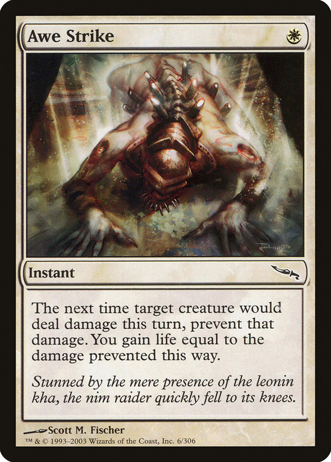 mtg cards that deal damage when you gain life Magic the Gathering Shadowmoor Common Rite of Consumption #76 You gain life equal to the damage dealt this way. Awe Strike | Mirrodin |