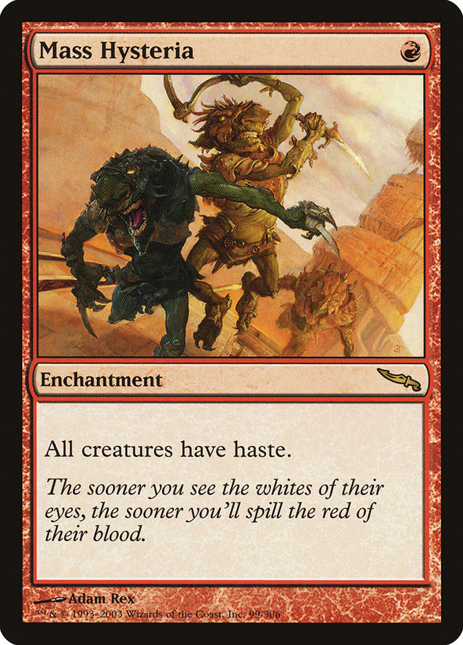 Magic the Gathering Mirrodin Rare Mass Hysteria #99