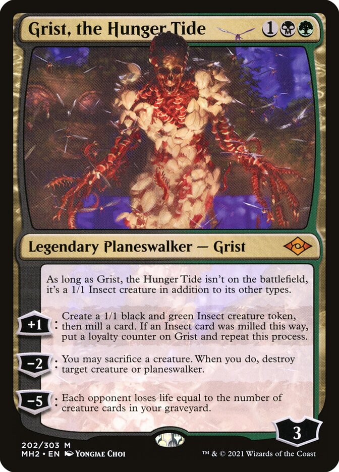 mtg grist the hunger tide commander deck Grist, the Hunger Tide [Prerelease] [202S] [Modern Horizons 2 Promos]  [Foil] – Face to Face Games main image 1