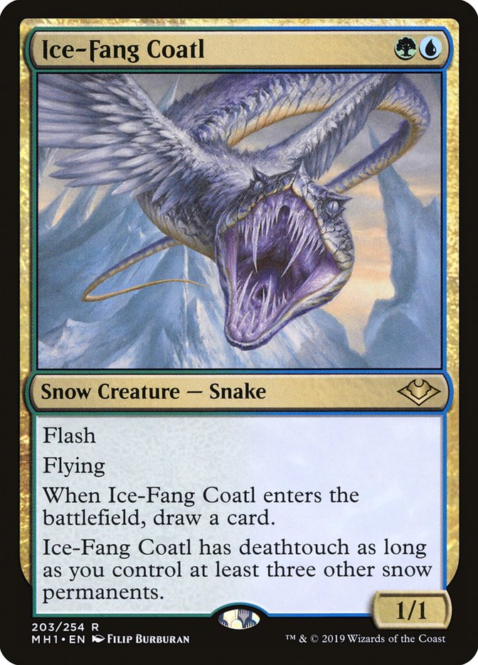 Fang Strike、Slither cold foil Ice-Fang Coatl · Mystery Booster 2 (MB2) #83 · Scryfall Magic: The