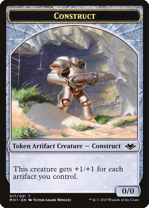 mtg what are gold border cards Construct Token (*/*) by Peter Mohrbacher main image 1