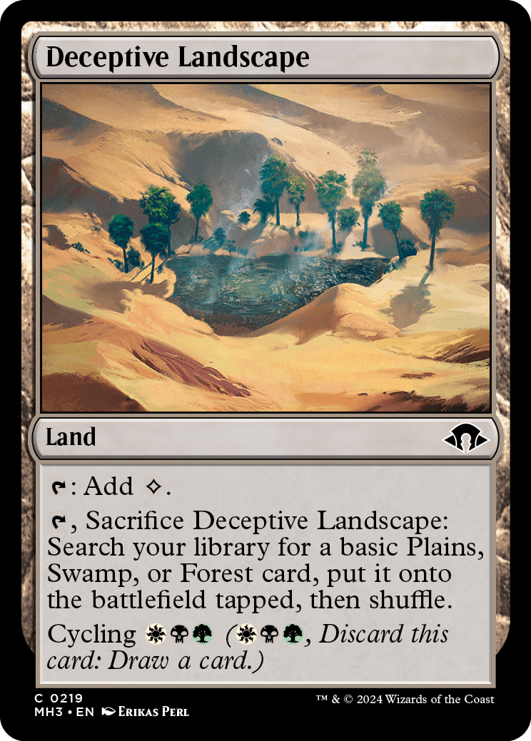 mtg landscape cards Deceptive Landscape | Modern Horizons 3 Foil | Modern
