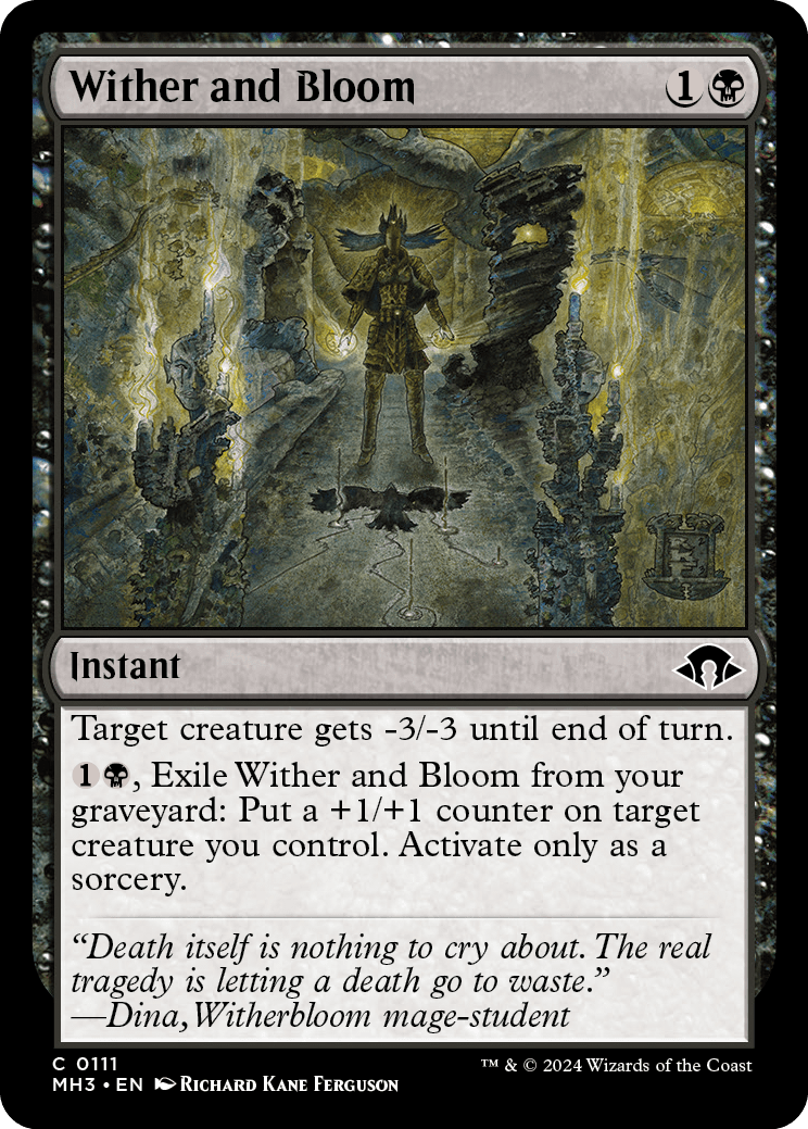 wither mtg cards Wither and Bloom | Modern Horizons 3 Foil | Modern