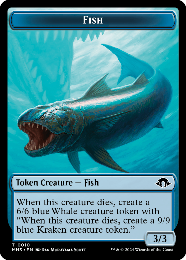 fish cards mtg Tokens | Custom Magic the Gathering Card by Lazy Wyrm 1 Illustrated by Rhonda Libbey All Magic Rules Text: Fish, 22 cards