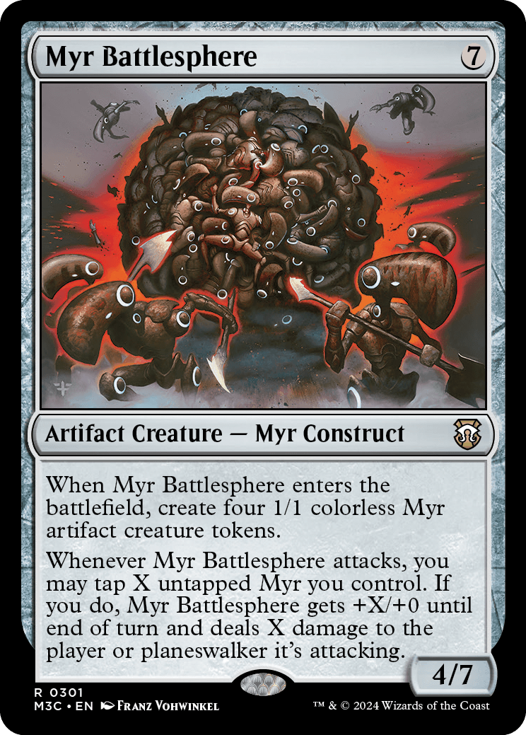 Modern Horizons 3 Commander Decks Foil: Myr Battlesphere (Ripple Foil)