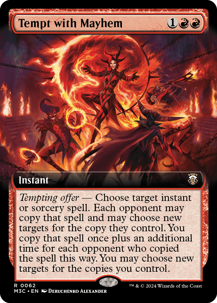 mtg tempt cards Magic The Gathering - Commander Masters - with Vengeance You copy that spell once plus an additional time for each opponent who copied the spell this way Magic the Gathering [186] Throne