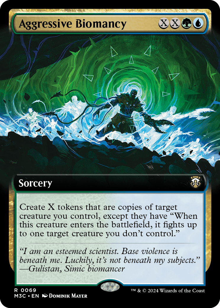 Modern Horizons 3 Commander Decks Variants Foil: Aggressive Biomancy (0069  - Extended Art Ripple Foil)