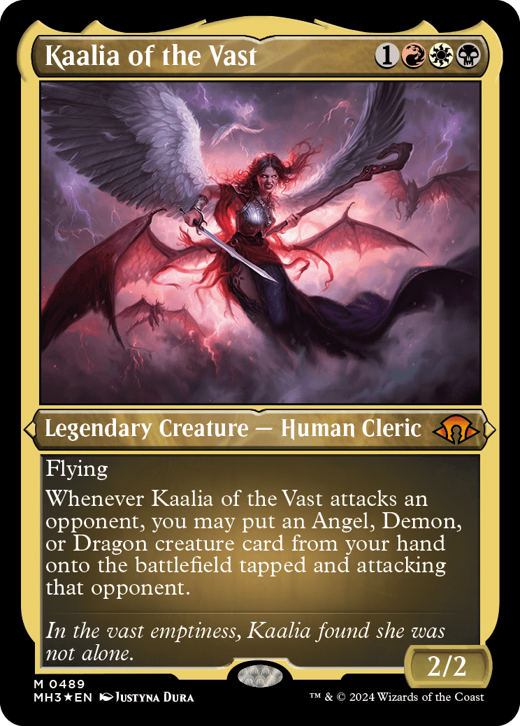 kaalia mtg commander deck of the Vast  Angel Demon Dragon Tribal or Dragon creature card from your hand onto the battlefield tapped and attacking that opponent. MTG Commander Decklist! Kaalia of