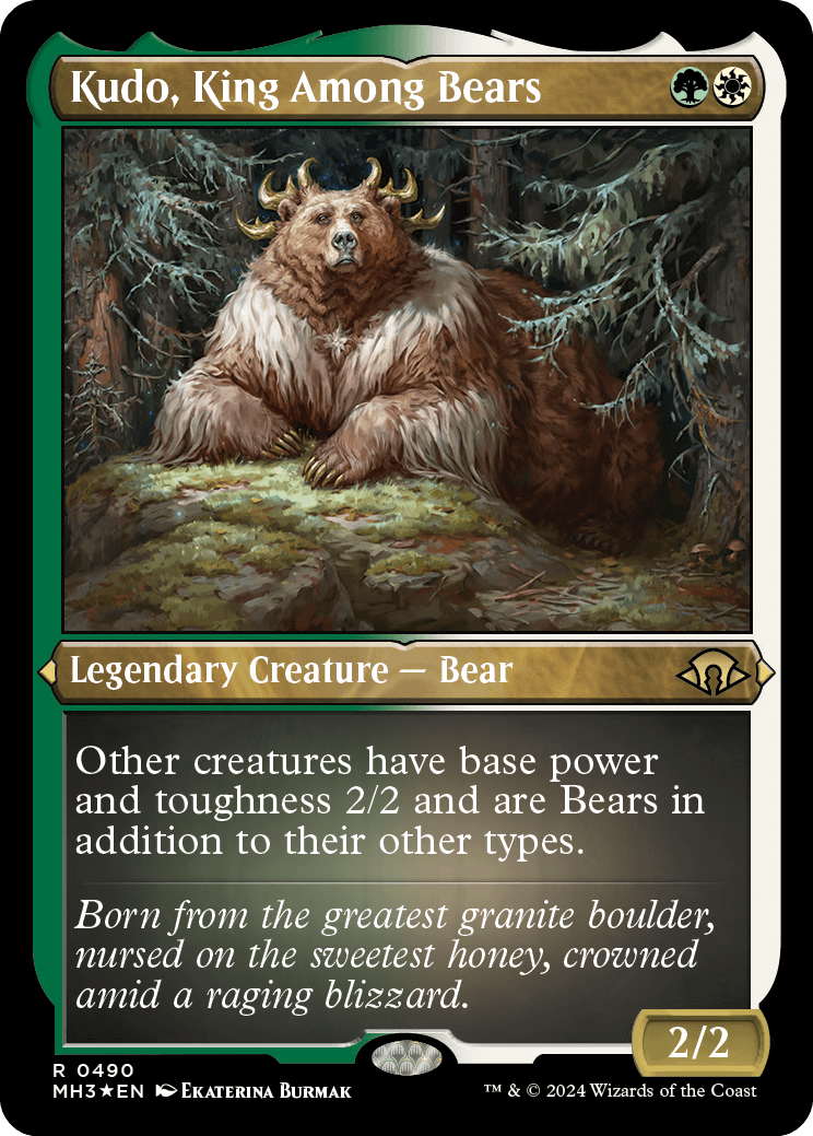 mtg kudo king among bears commander deck Generic Kudo, (192) : Toys & Games Modern Horizons 3 (MH3) #432 Illustrated by Ekaterina Burmak Magic Kudo, King Among Bears MTG